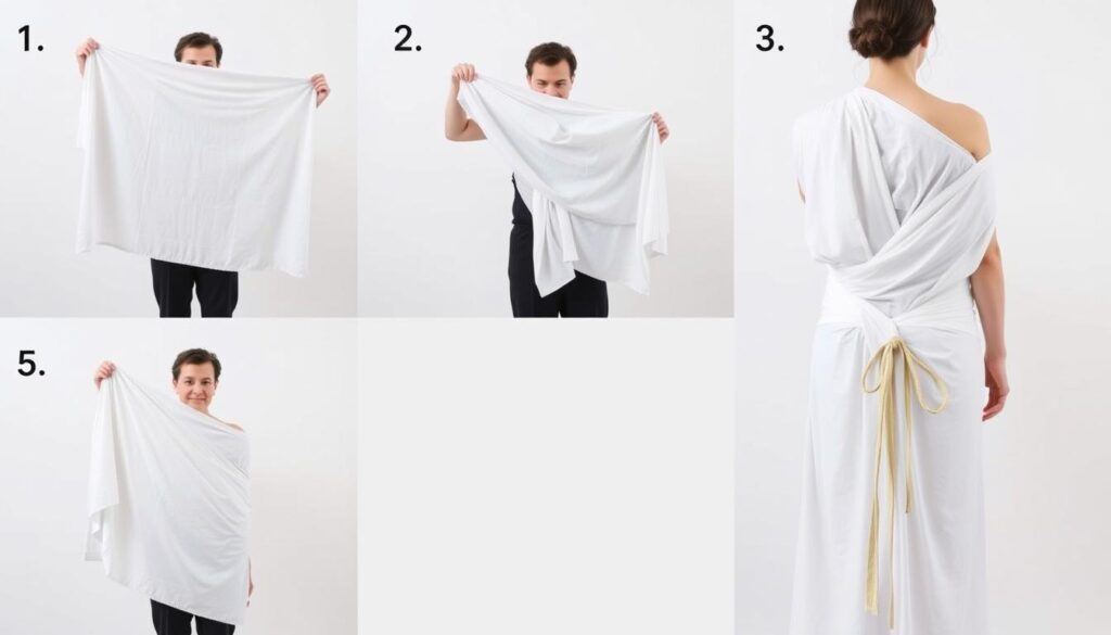 Krok po kroku jak zrobić strój grecki z prześcieradła