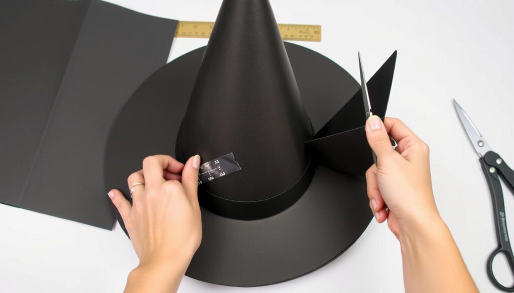 Proces tworzenia trwałego kapelusza czarownicy z kartonu