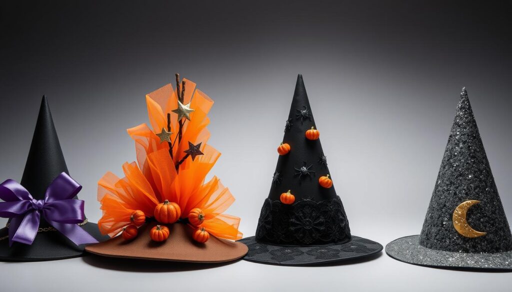 Różne sposoby ozdabiania kapelusza czarownicy