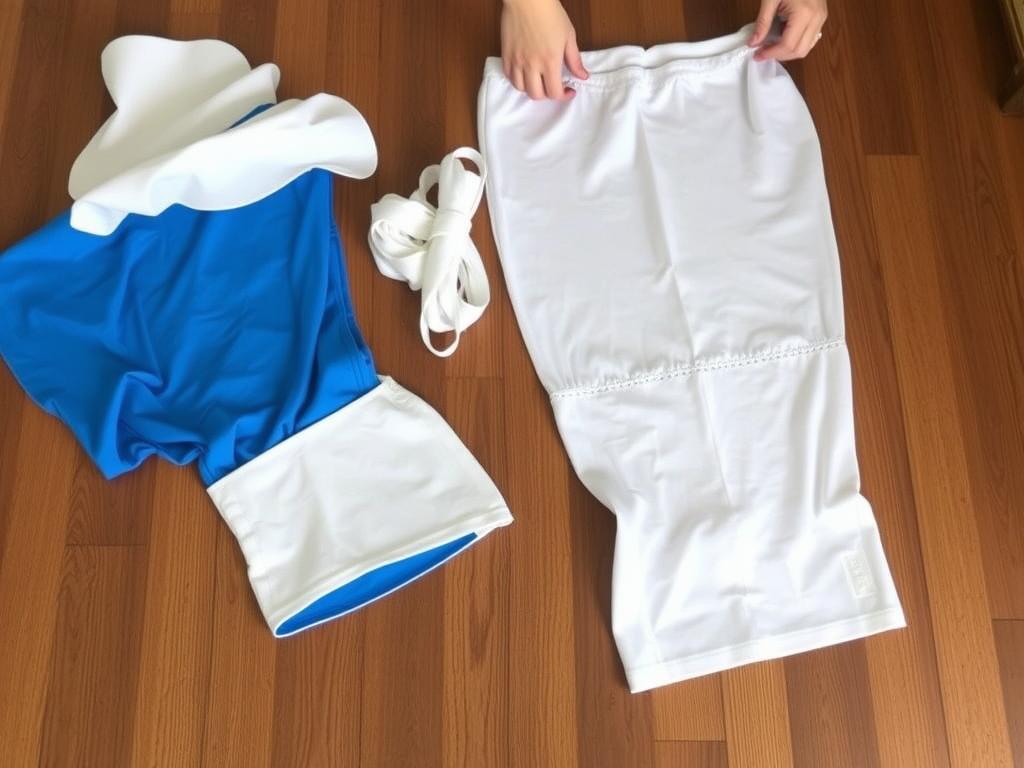 Białe spodnie do stroju smerfa - jak zrobić strój smerfa z białymi spodniami