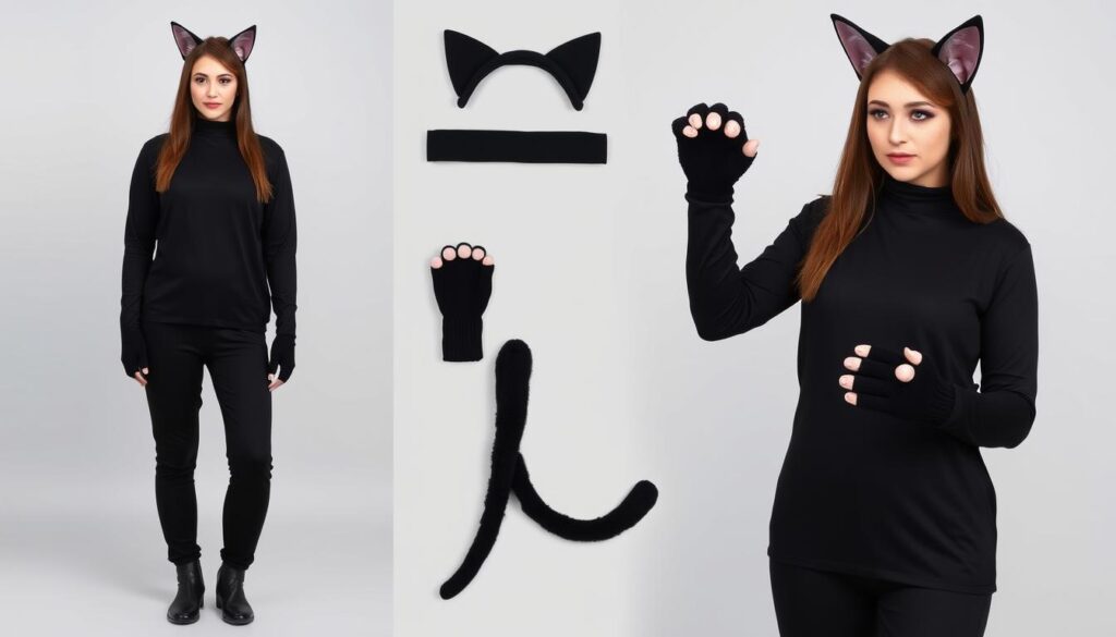 Kompletny strój kota z wszystkimi elementami omówionymi w artykule