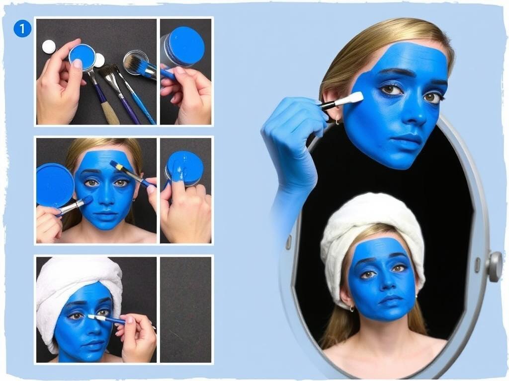 Makijaż do stroju smerfa - jak zrobić niebieski makijaż do kostiumu smerfa