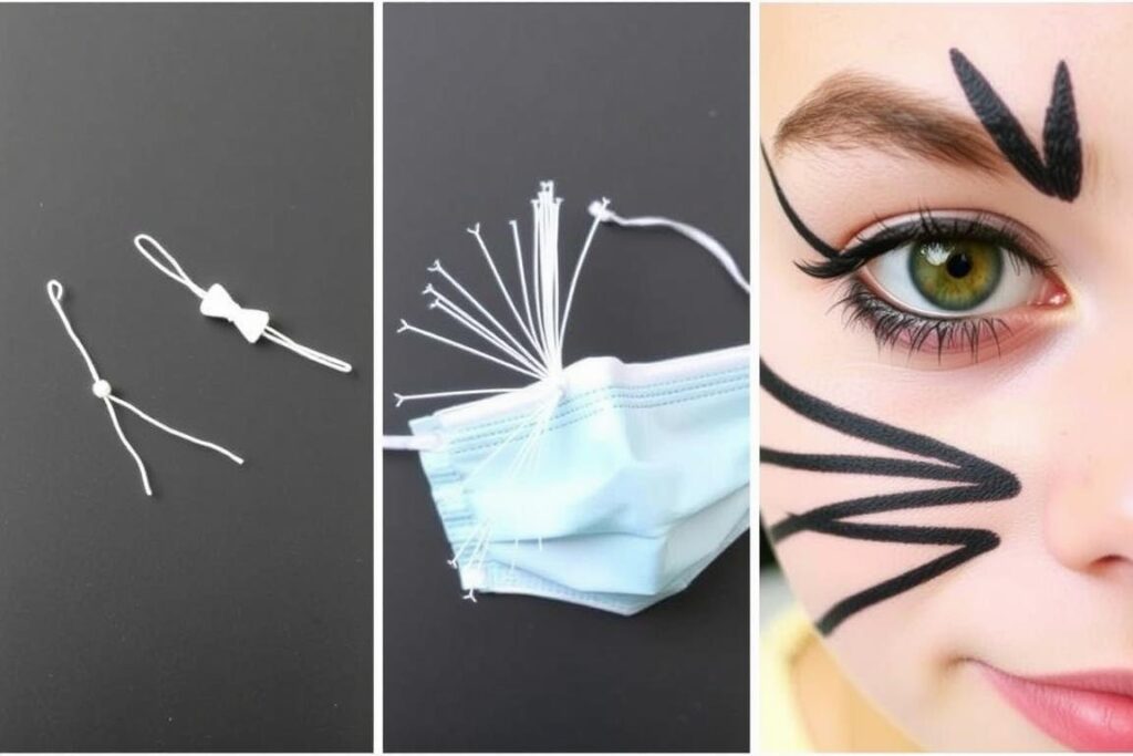 Różne sposoby wykonania wąsów kota - z drutu, papieru i makijażu