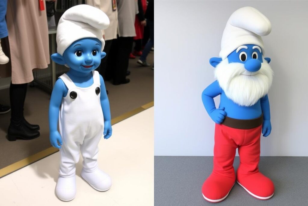 Strój smerfa dla dziecka i dorosłego - jak zrobić strój smerfa w różnych rozmiarach