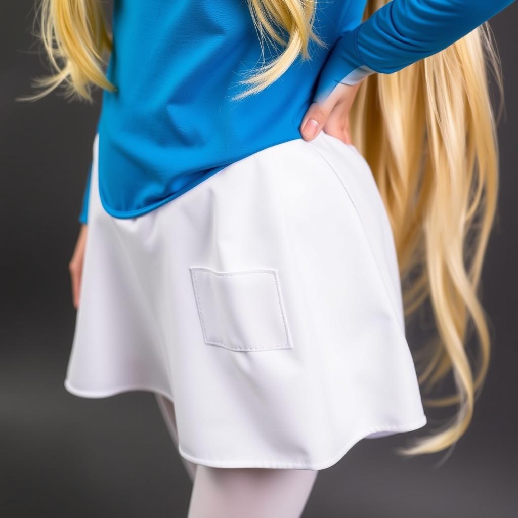 Strój smerfetki - jak zrobić strój smerfetki z białą sukienką i niebieską bluzą