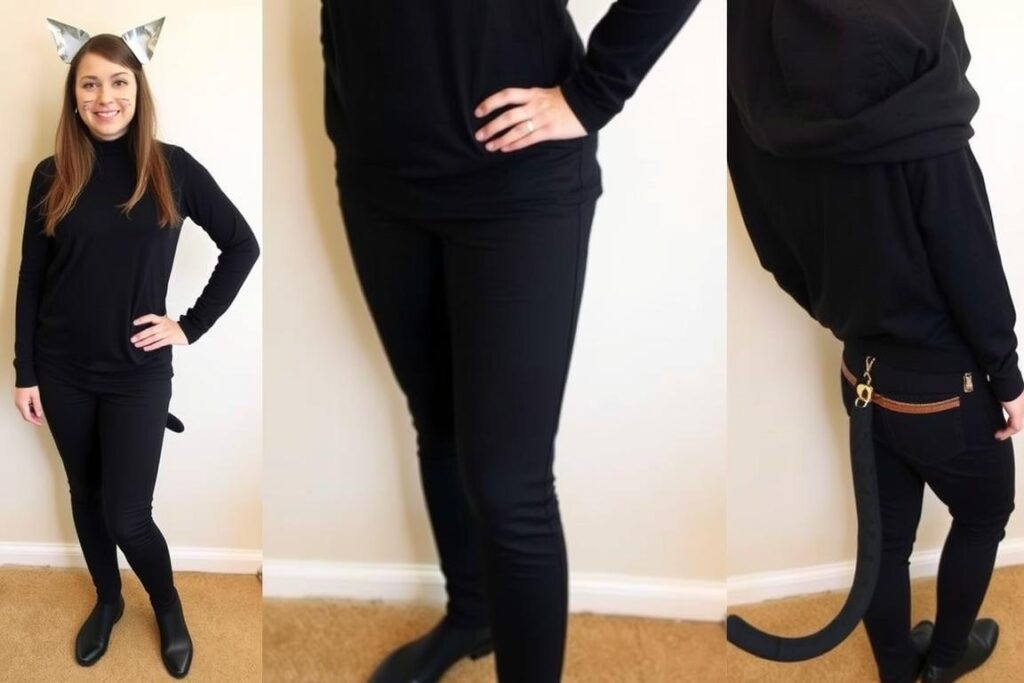 Szybki strój kota wykonany z dostępnych materiałów